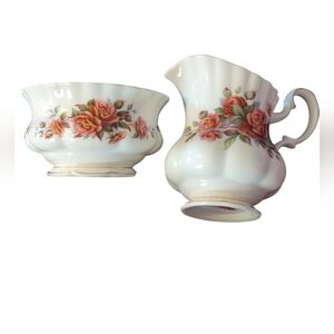 Royal Albert Centennial Rose Cream and Sugar China